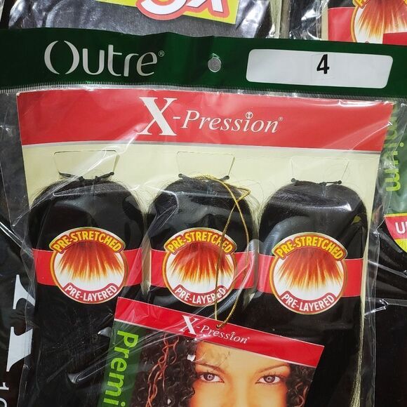 X-Pression Pre-stretched Pre-layered Braid Hair Extensions 52 Inch - Picture 4 of 9